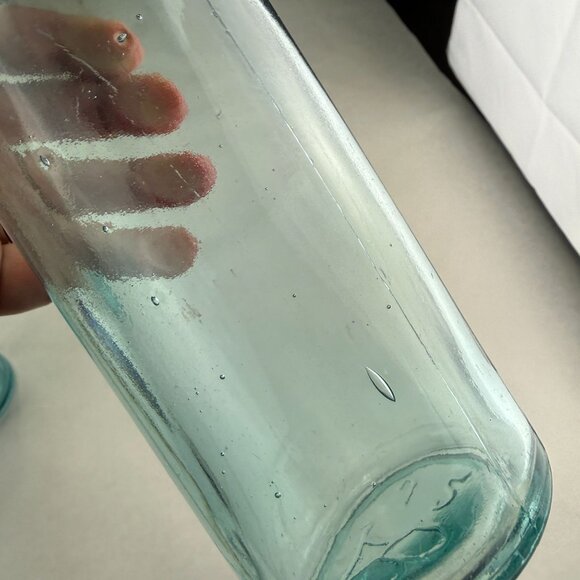 Vintage AB CO Aqua Bale Top Bottles Set Of 2 - Picture 11 of 13